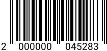 Штрихкод Винт барашковый 10 х 45 DIN 316 оц. код позиции 0045283 2000000045283