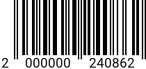 Штрихкод Болт М10х 16 DIN 933 A2 код позиции 0240862 2000000240862