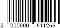 Штрихкод Винт М 6х 25 полукр.гол. ISO 7380-2 TORX A2 код позиции 0611266 2000000611266